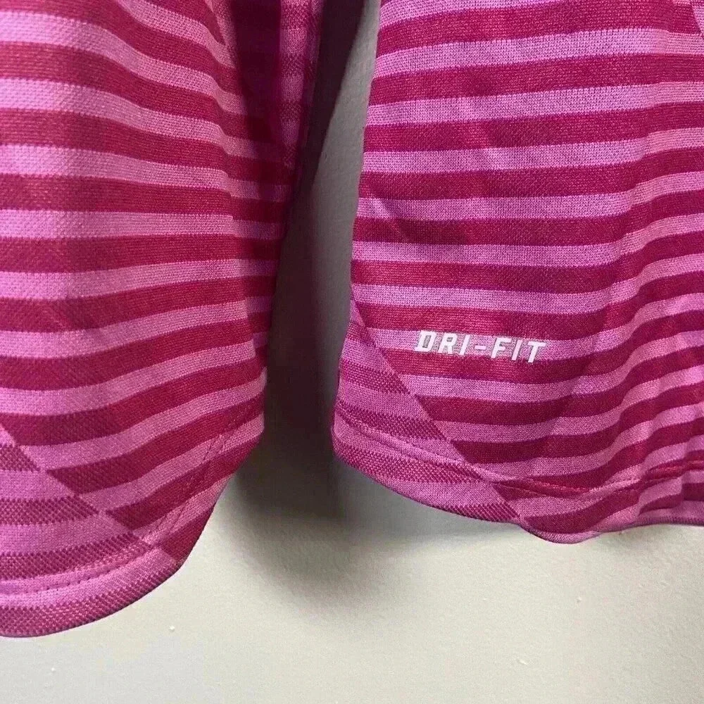 Nike Dri-Fit Pink Running 1/4 Zip‎ Pullover Girls Size XL Fuchsia Athletic Run